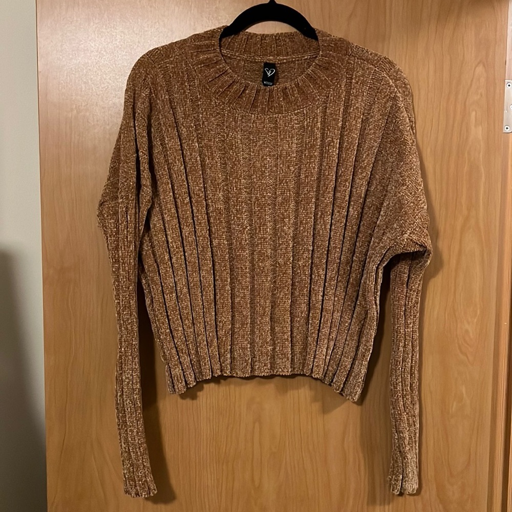 Windsor Chenille Ribbed Sweater Mustard NWT